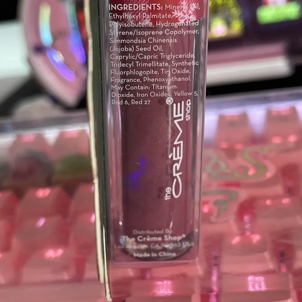 The Creme Shop Hello Kitty Christmas Lip Oil Tinted Jelly Crystal Rose Sanrio